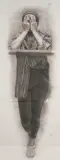 Study of Blue Times by Bernardo Torrens, charcoal and gouache on paper, sold Nov 2020
