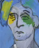 Head of Rose by James Lechay, casein on paper, sold Nov 2020