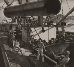 Untitled (Pipeline transport) by Edward Arthur Wilson, 1941, lithograph, sold Nov 2020