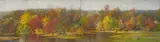 Autumn Landscpe by William Partridge Burpee, pastel on two sheets of gray paper adhered together laid down to mat, sold Nov 2020