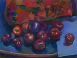 Untitled (Still life with apples) by Don Gray, pastel on paper, sold Nov 2020