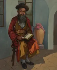 Quiet Prayer by Konstantin Szewczenko, oil on canvas (unstretched), sold Nov 2020