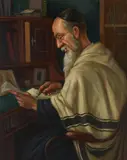 The Letter by Konstantin Szewczenko, oil on canvas (unstretched), sold Nov 2020