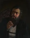 Rabbi by Konstantin Szewczenko, oil on canvas (unstretched), sold Nov 2020