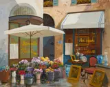 Venice Antiques by Maria Serafina, oil on canvas (unstretched), sold Nov 2020