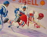 Finland - USSR by František Kardaus, oil on canvas, sold Nov 2020