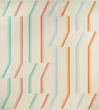 Doubles (White Series) by Michael Loew, 1974, oil on canvas, sold Dec 2020