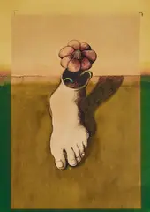 Poppy Foundation by Milton Glaser, watercolor and ink on paper, sold Dec 2020