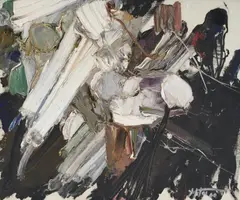 Nature Morte by Manoucher Yektai, 1960, oil on canvas, sold Dec 2020