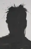 Shadow Head Portrait by Richard Hambleton, 2003, acrylic on paper, sold Dec 2020