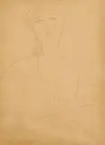 Buste de Jeune Fille by Amedeo Modigliani, pencil on paper, sold Dec 2020