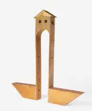 Aloft by Dorothy Cross, wood, graphite, applied metal and paint, sold Dec 2020