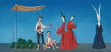 The Melon Stand by Carlo Canevari, oil on board, sold Dec 2020