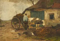 The Oxcart by Anton Mauve, oil on board, sold Dec 2020