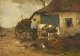 The Oxcart by Anton Mauve, oil on board, sold Dec 2020
