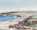 Encounter Bay by Hans Heysen, 1929, watercolour on paper, sold Apr 2019