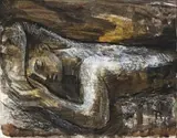 Resting Figure, Borneo by Donald Friend, 1945, ink and gouache on paper on card, offered Apr 2019