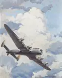 Lancaster In Flight by Harold Freedman, 1942, oil on canvas on board, offered Apr 2019