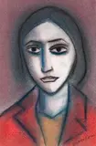 Nida Student by Robert Dickerson, pastel on paper, sold Apr 2019