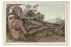 Sauvage De L’Île Van Diemen (Détroit De D’Entrecasteaux) by Nicolas-Martin Petit, early 1802, probably late January or early February ink, watercolour and gouache on lightly tinted blue laid paper, sold Nov 2018