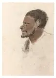 Recto: (Portrait Of A Man In Profile, Head And Partial Shoulders) by Nicolas-Martin Petit, January or February, pastel on paper with watermark of crowned lion and sword with a pencil drawing of different man verso, sold Nov 2018