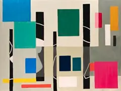 Constructive Painting by Ralph Balson, 1953, oil on composition board, sold Nov 2018
