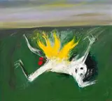 Nebuchadnezzar On Fire In A Green Landscape (No. 2) by Arthur Boyd, 1969, oil on canvas, sold Nov 2018