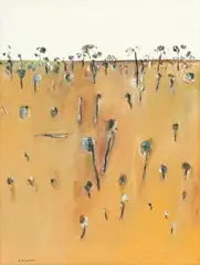 Untitled Landscape I by Fred Williams, c.1966, gouache on paper, sold Nov 2018