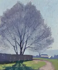 September Morning by Elioth Gruner, 1926, oil on plywood, sold Nov 2018