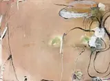 Rabbit Holes, Blayney by Brett Whiteley, 1991, charcoal, gouache and collage on paper, sold Nov 2018
