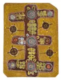 Untitled (Yumari) by Uta Uta Tjangala, 1972, synthetic polymer paint on composition board, sold Nov 2018