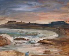 Werri Beach by Lloyd Rees, 1955, oil on canvas on board, sold Nov 2018