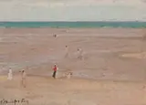 By The Sands by E. Phillips Fox, c.1909, oil on wood panel, offered Nov 2018