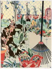 Vegetable Garden by Cressida Campbell, 1988, screenprint in 36 colours, sold Nov 2018