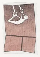 Study For On The Rings by John Brack, 1975, watercolour and conté crayon on paper, sold Nov 2018