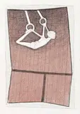 Study For On The Rings by John Brack, 1975, watercolour and conté crayon on paper, sold Nov 2018