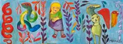 Dreaming In The Garden by Mirka Mora, 2007, oil on canvas, sold Nov 2018