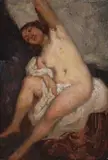 Rose by Norman Lindsay, 1912, oil on canvas on wood panel, offered Nov 2018