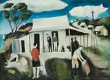 Mallacoota Ice Works by Alan Sumner, 1970, oil on canvas on composition board, sold Nov 2018