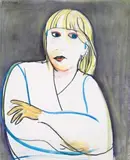 Portrait Of Sylvia Delprat by Charles Blackman, 1973, watercolour and mixed media on paper, offered Nov 2018