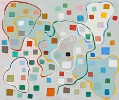 Constructive Painting by Ralph Balson, 1955, oil on composition board, sold Aug 2018