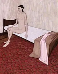 Nude With Nightgown by John Brack, 1957, oil on canvas, sold Aug 2018