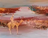 Burke And Camel by Sidney Nolan, c.1964, oil on composition board, sold Aug 2018