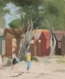 (Summer Day, Beaumaris) by Clarice Beckett, c.1933, oil on canvas on board, sold Aug 2018