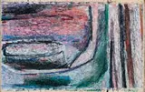 Landscape, Woronora, 1953 – 55 by Godfrey Miller, oil on canvas, sold Aug 2018