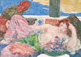 Odalisque by Rupert Bunny, c.1921, monotype on paper on card, sold Aug 2018