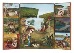 Bundeena Icon by Garry Shead, 1990, oil on plywood, triptych, sold Aug 2018