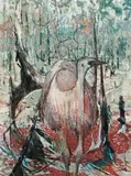 Emu by Clifton Pugh, c.1960, oil on composition board, sold Aug 2018