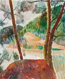 Roseville Water by Grace Cossington Smith, c.1945, oil on board, sold Aug 2018