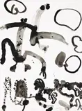 Darling River Landscape by John Olsen, 1979, ink on paper, sold Aug 2018